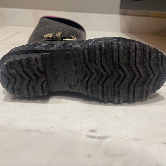 Louis Pinko crocodile effect rubber rain boots Made In Italy - Picture 6 of 9